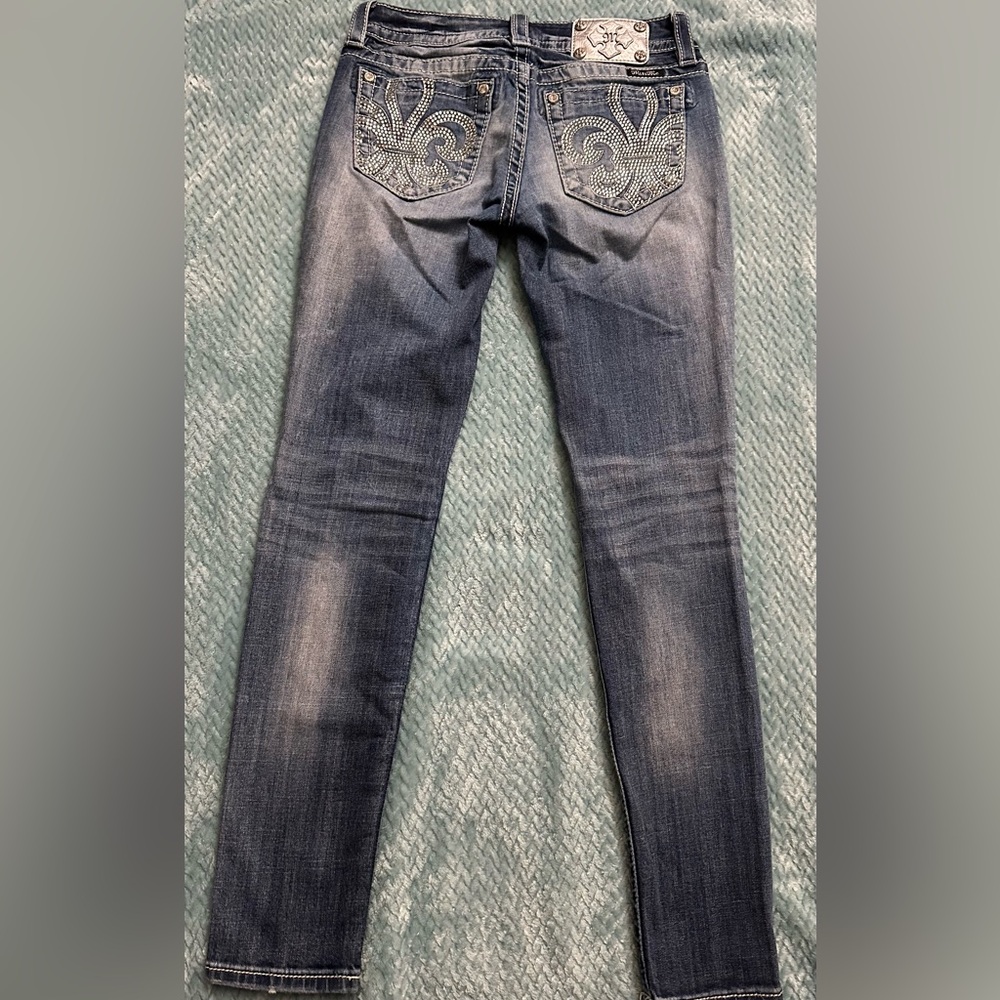 Miss Me Womens Distressed Denim Skinny Jeans - Picture 2 of 12